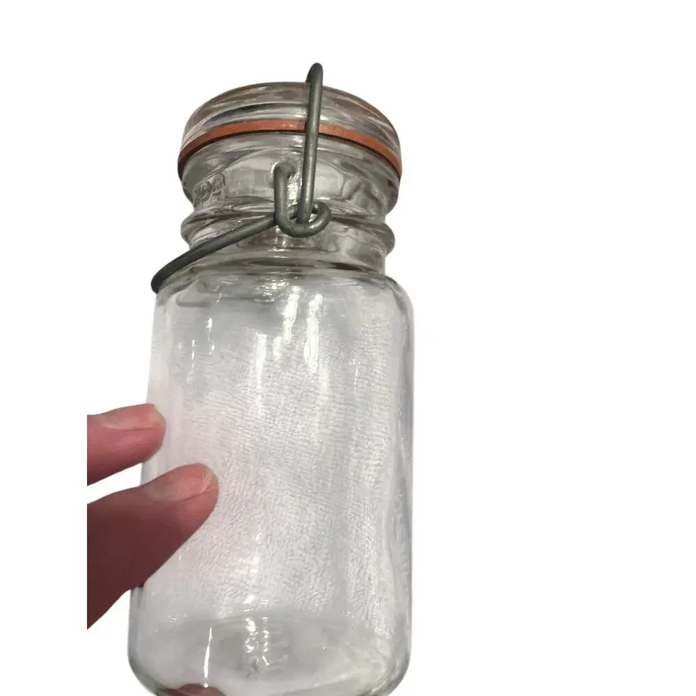 Vintage Glass Wire Closure Jar 1877 Canning With Wire Bail